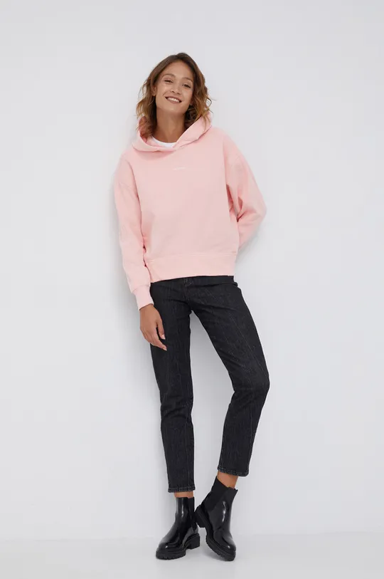 Calvin Klein Jeans Bluza bawełniana J20J215462.4890 różowy