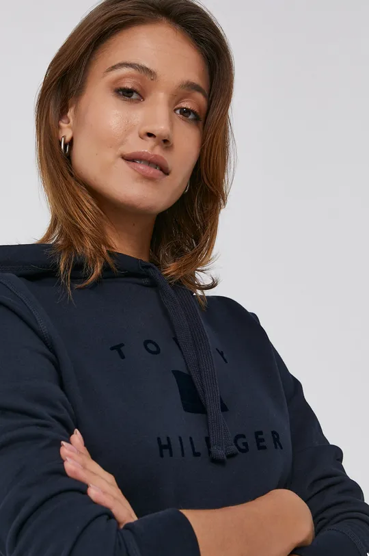 granatowy Tommy Hilfiger Bluza bawełniana