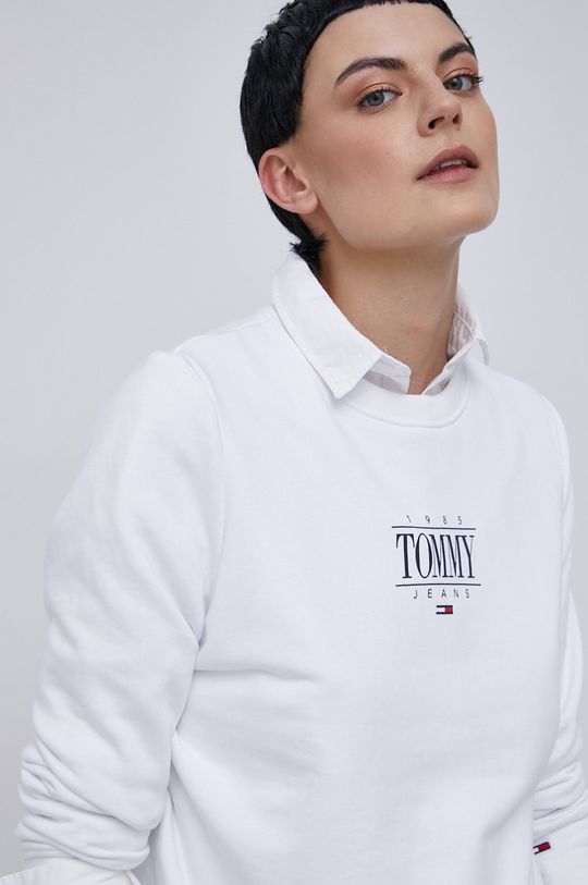 biały Tommy Jeans Bluza