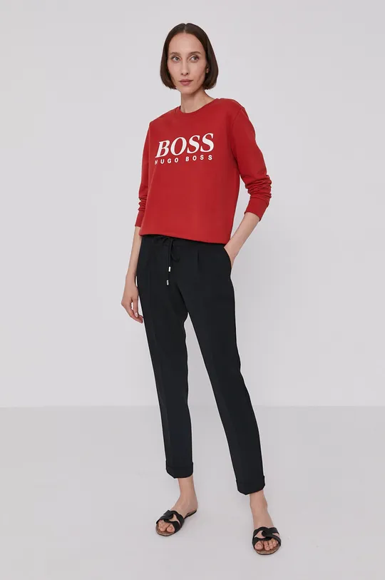czerwony Boss Bluza bawełniana 50455351