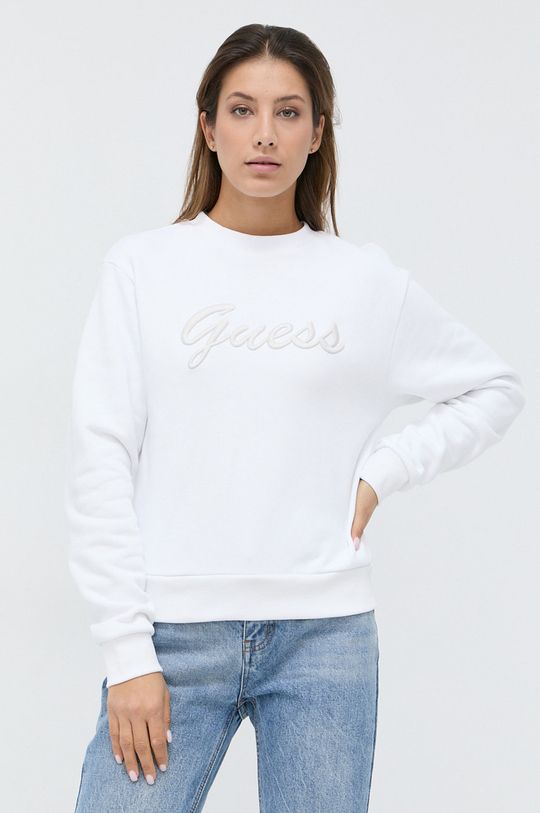 Guess - Bluza bawełniana biały
