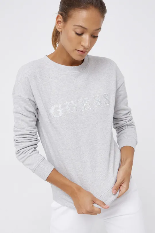 γκρί Βαμβακερή μπλούζα Guess Γυναικεία