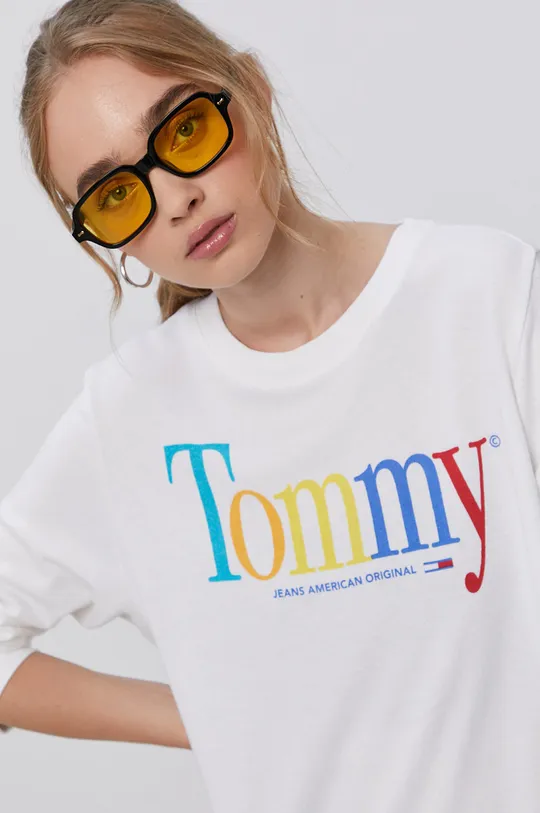 biały Tommy Jeans Bluza DW0DW10451.4890