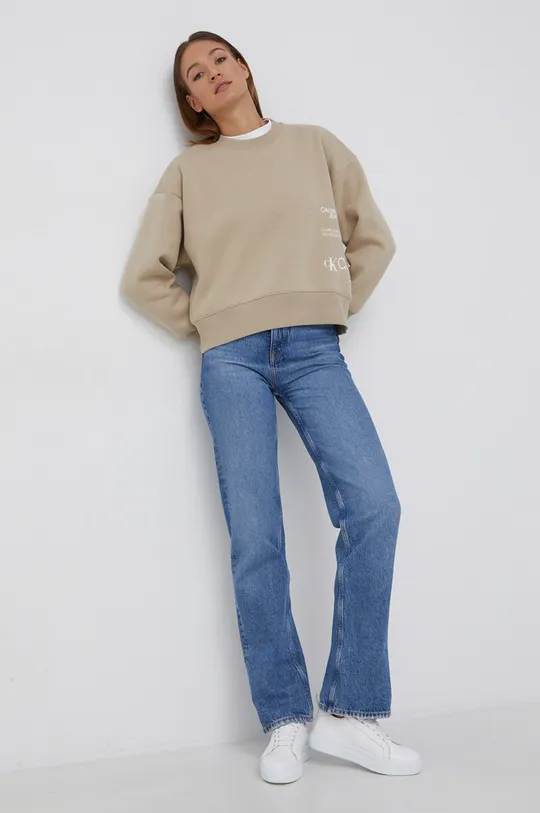 Calvin Klein Jeans Bluza J20J216954.4890 beżowy