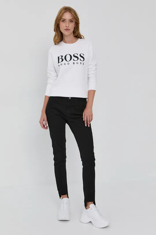 Boss Bluza bawełniana 50457364 biały
