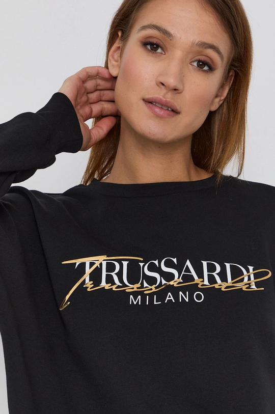 czarny Trussardi Bluza bawełniana