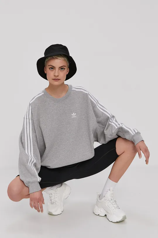 siva Pamučna dukserica adidas Originals Ženski