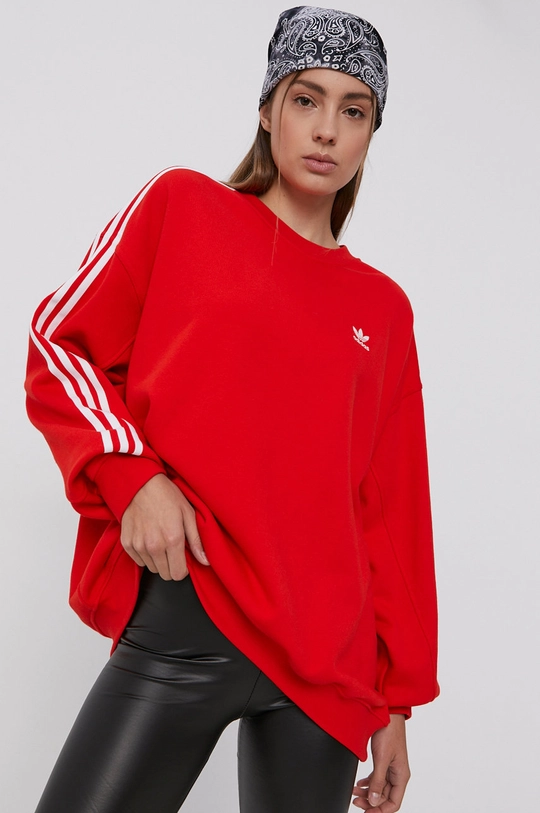 adidas Originals - Bluza bawełniana H33540 czerwony