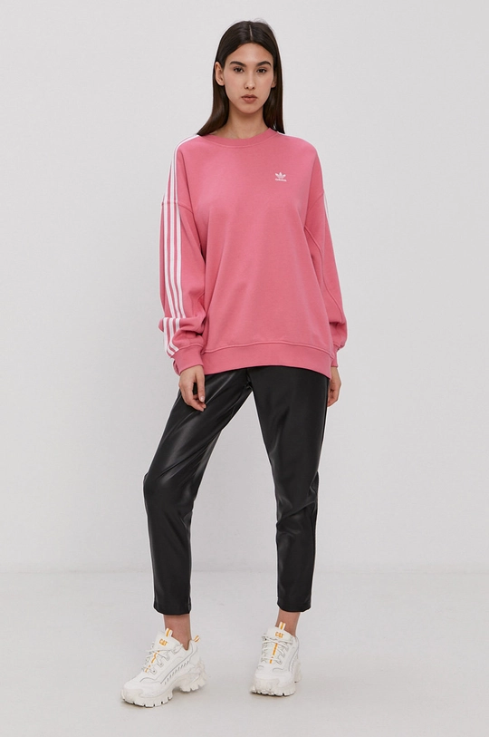 różowy adidas Originals Bluza bawełniana H33542