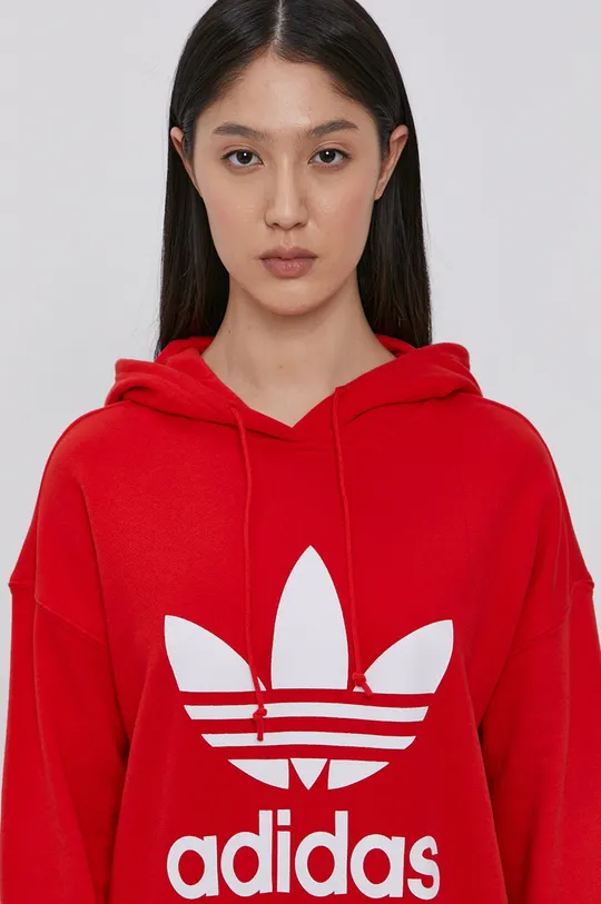 червоний Бавовняна кофта adidas Originals