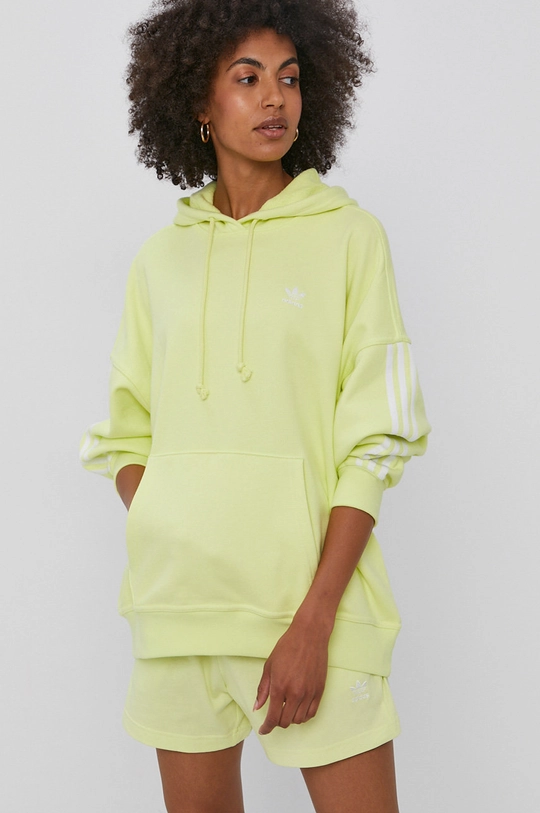 żółty adidas Originals Bluza bawełniana H37801 Damski