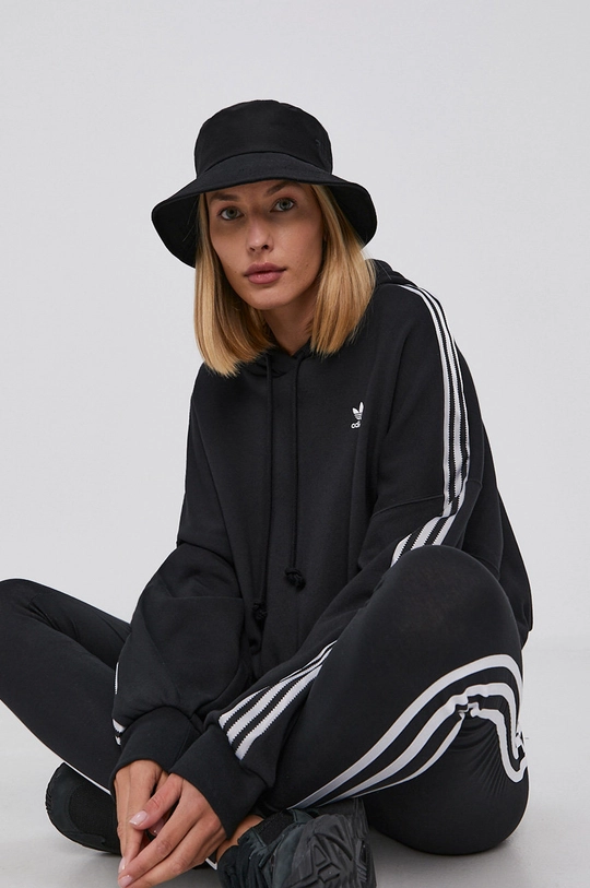 czarny adidas Originals Bluza bawełniana H37812 Damski