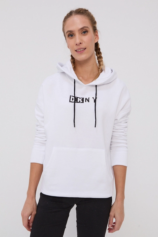 Бавовняна кофта Dkny білий