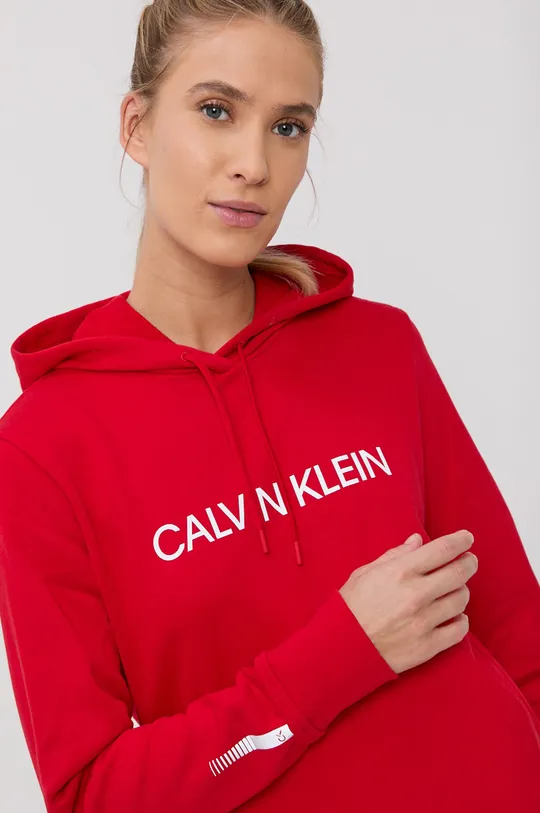 červená Mikina Calvin Klein Performance Dámsky