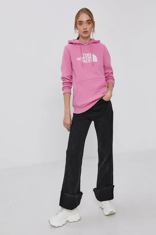The North Face cotton sweatshirt pink