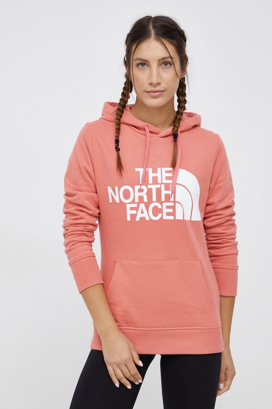 The North Face - Бавовняна кофта рожевий