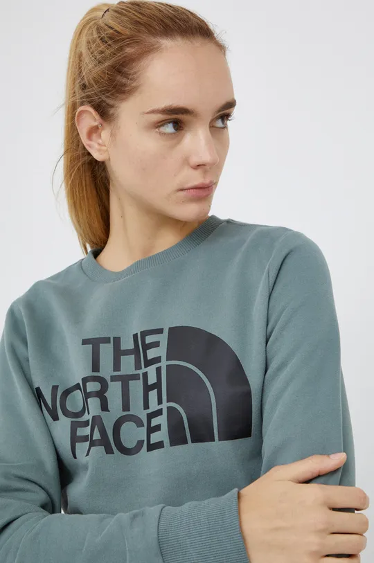 zielony The North Face Bluza bawełniana