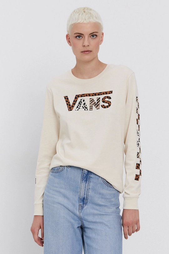 beżowy Vans Longsleeve bawełniany