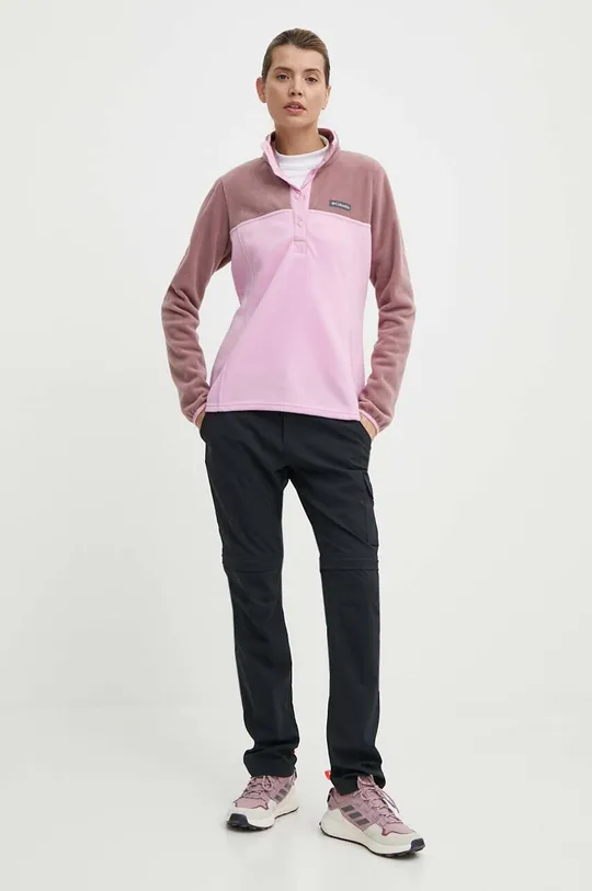Športni pulover Columbia Benton Springs roza