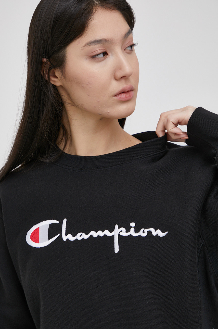 Champion sweatshirt women's black color buy on PRM