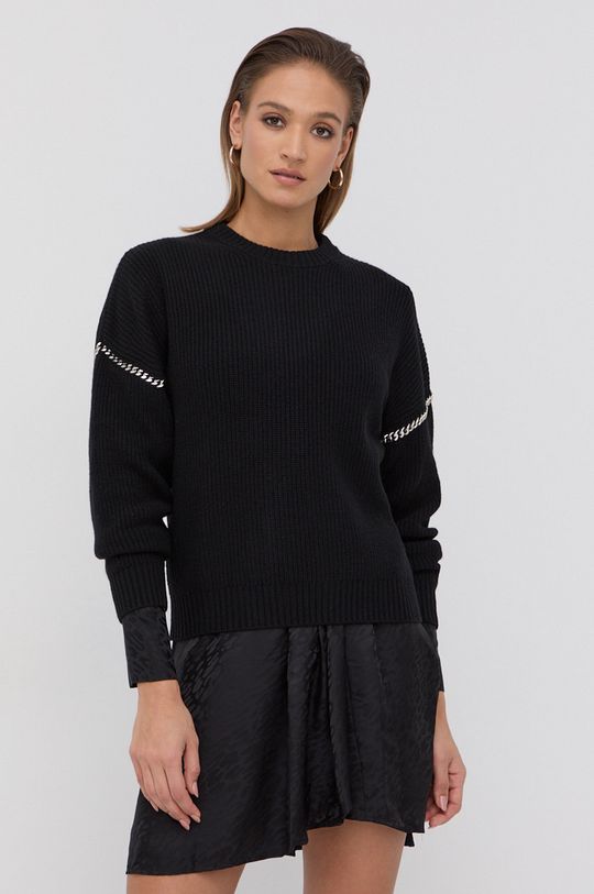 The Kooples Sweter wełniany czarny