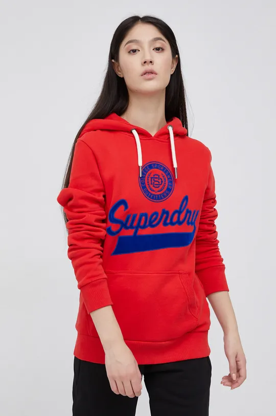 czerwony Superdry Bluza Damski