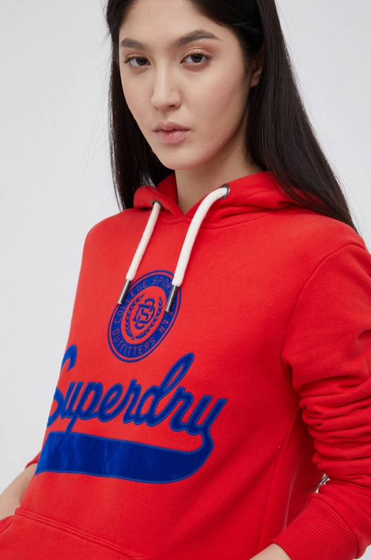 czerwony Superdry Bluza