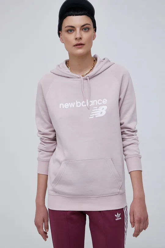 różowy New Balance Bluza WT03810SCI Damski