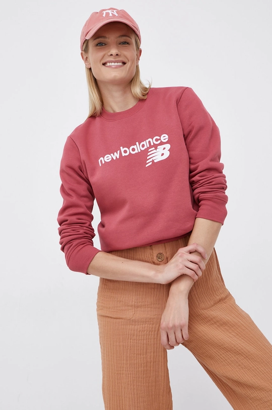 różowy New Balance - Bluza WT03811ERR Damski