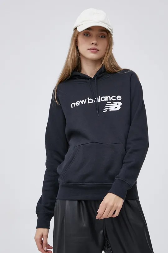 czarny New Balance Bluza WT03810BK
