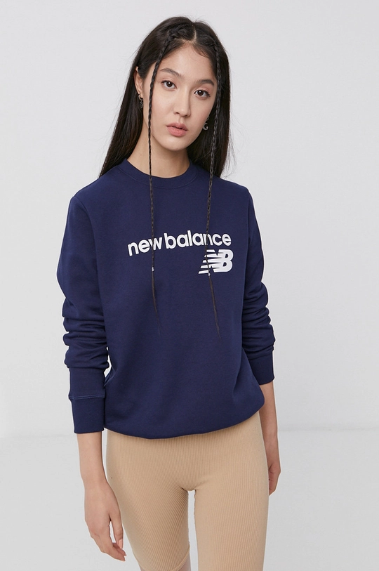 granatowy New Balance Bluza WT03811PGM Damski