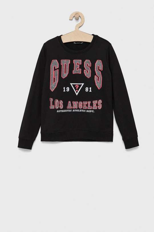 чёрный Детская хлопковая кофта Guess Для девочек