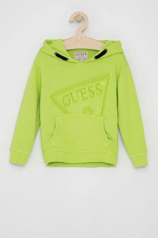 зелёный Детская хлопковая кофта Guess Для девочек