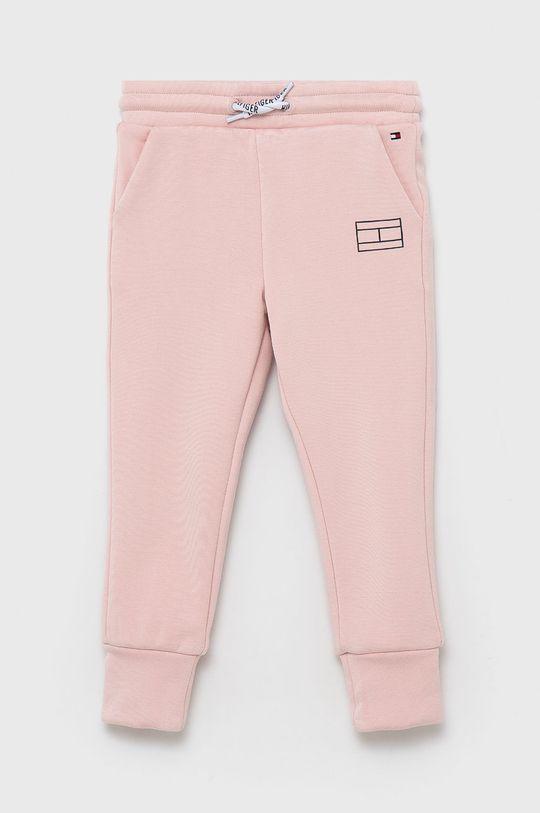 růžová Dětské kalhoty Tommy Hilfiger Dívčí