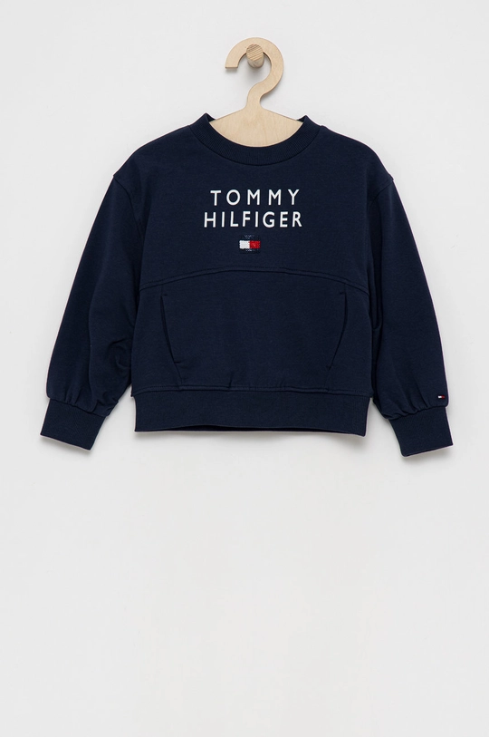 granatowy Tommy Hilfiger Bluza dziecięca Dziewczęcy