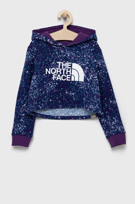 fioletowy The North Face Bluza bawełniana dziecięca Dziewczęcy