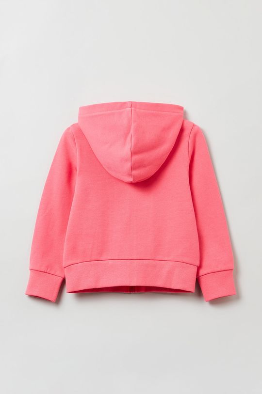 OVS Bluza bawełniana dziecięca różowy