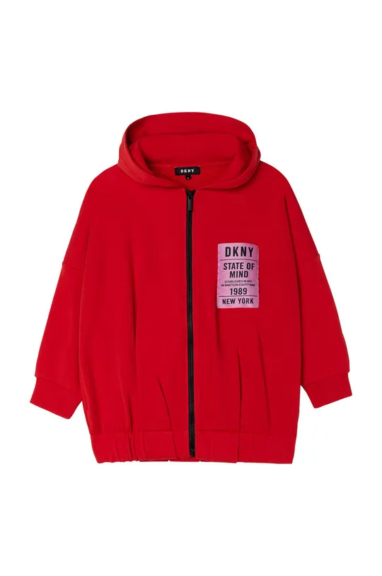 czerwony Dkny - Bluza bawełniana dziecięca D35R83.126.150 Dziewczęcy