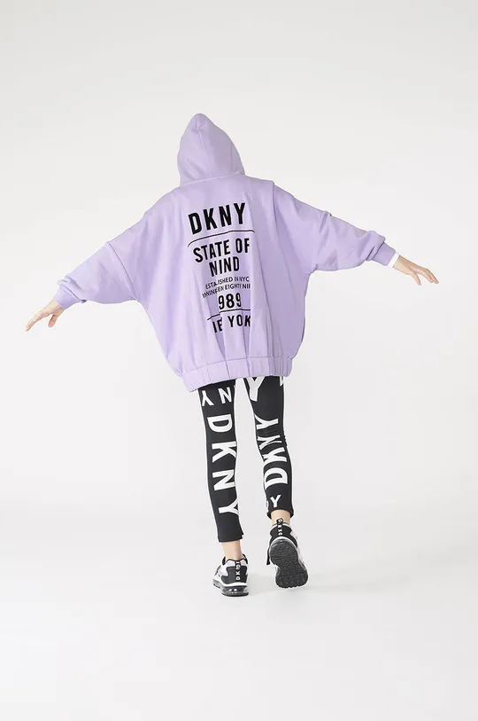 фіолетовий Dkny - Дитяча бавовняна кофта Для дівчаток