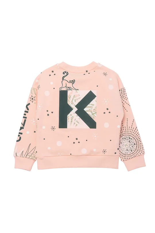 KENZO KIDS - Παιδική βαμβακερή μπλούζα ροζ