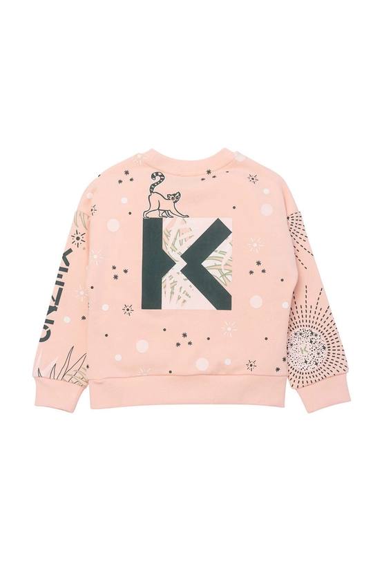 KENZO KIDS - Детская хлопковая кофта розовый