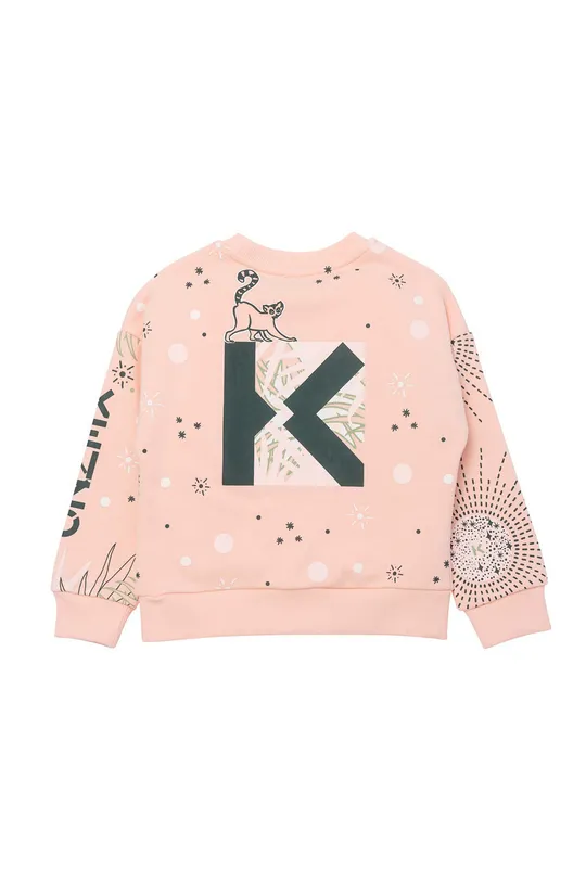 KENZO KIDS - Bluza bawełniana dziecięca różowy