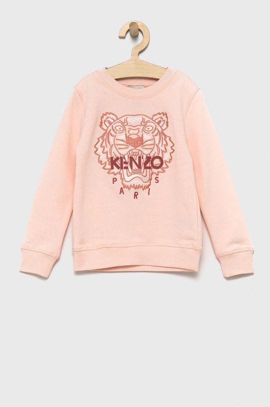 różowy Kenzo Kids Bluza bawełniana dziecięca Dziewczęcy