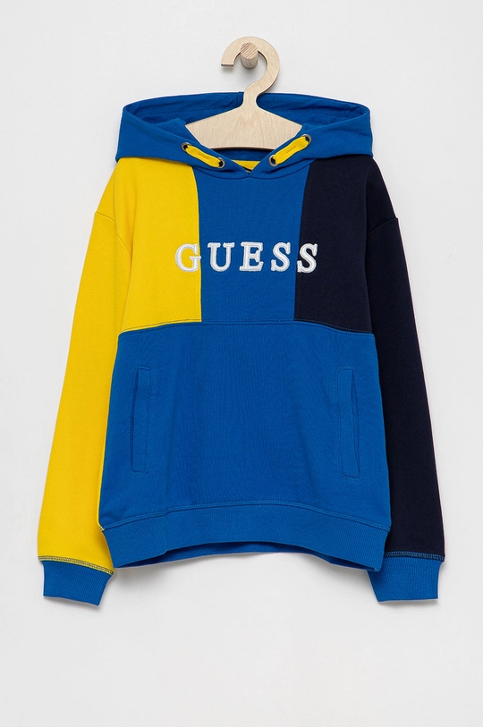 niebieski Guess Bluza bawełniana dziecięca Dziecięcy