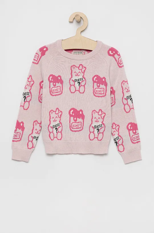 rózsaszín Guess gyerek pulóver Gyerek