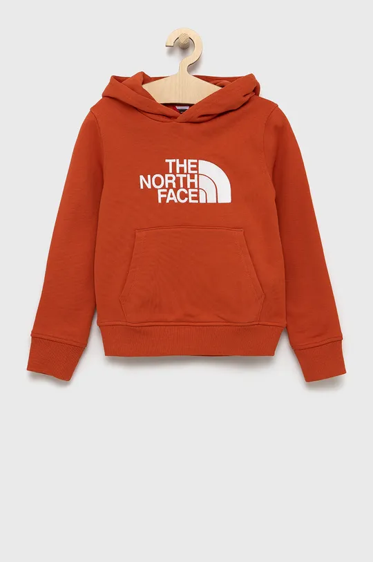 оранжевый Детская хлопковая блузка The North Face Детский