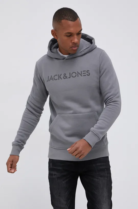 szary Jack & Jones Bluza Męski