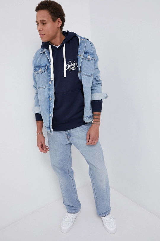 Dukserica Jack & Jones mornarsko plava