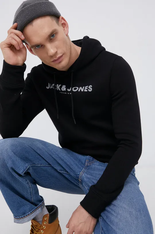 μαύρο Μπλούζα Premium by Jack&Jones Ανδρικά