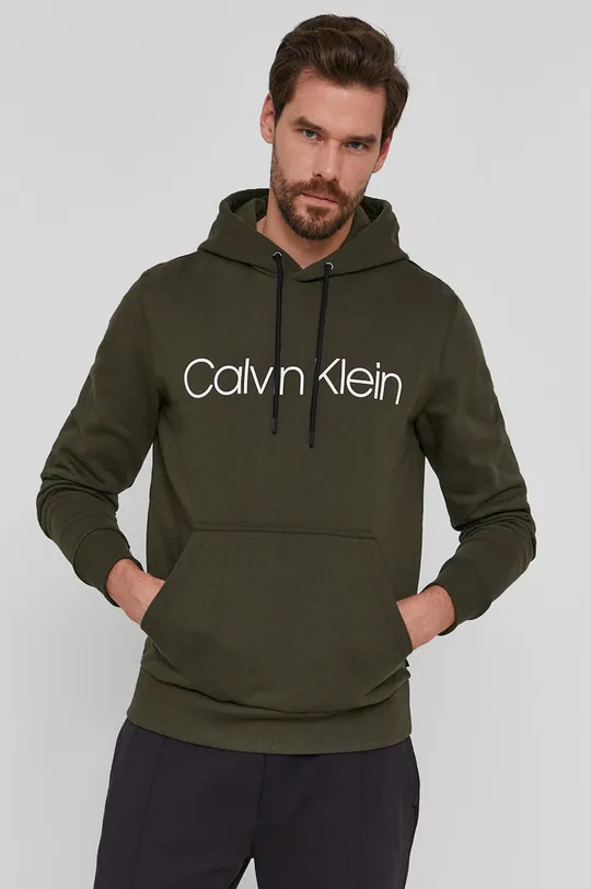zielony Calvin Klein Bluza Męski